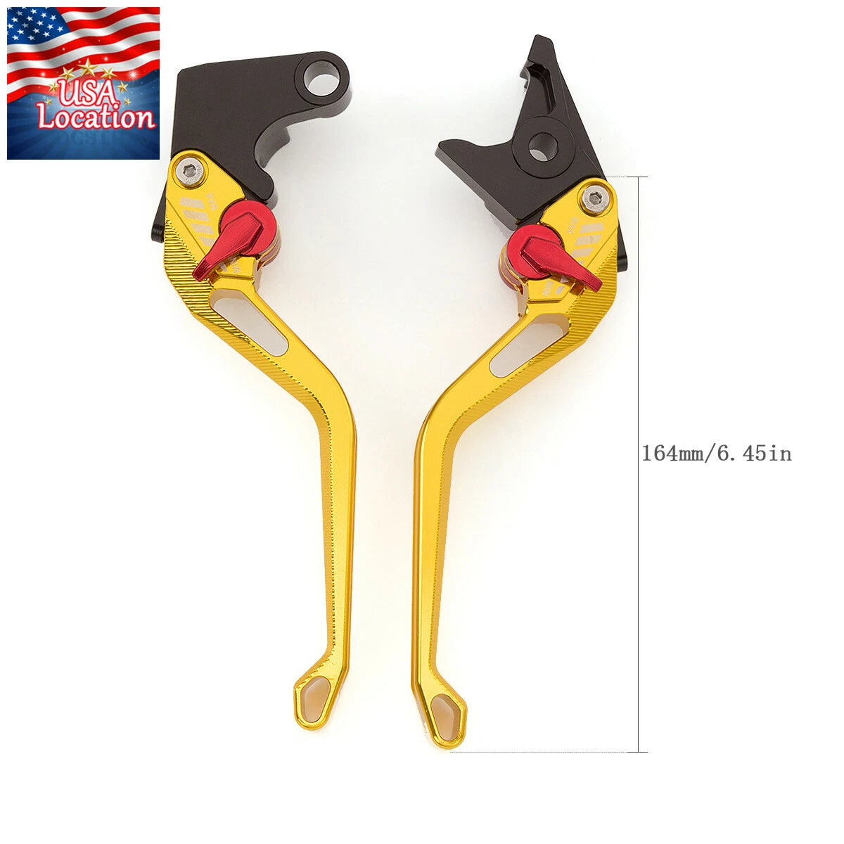 For Kawasaki ninja 500 Z500 2024-2025 CNC Brake Clutch Levers 3D Handle Gold USA
