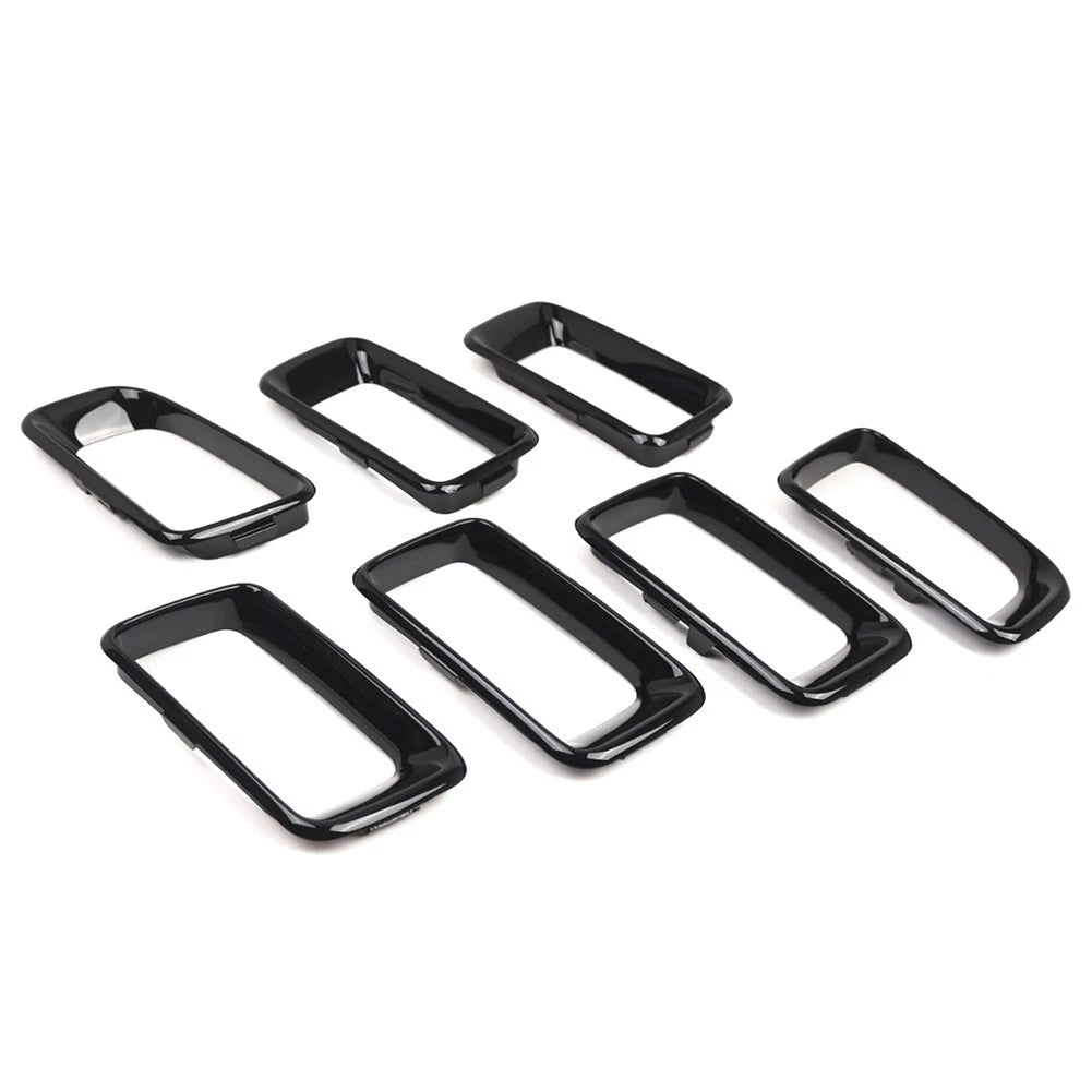 Front Grille Insert Cover Frame Grille Molding Black For Jeep Compass 2011-2017
