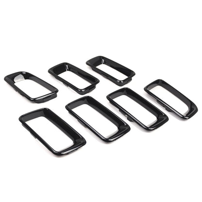 Front Grille Insert Cover Frame Grille Molding Black For Jeep Compass 2011-2017