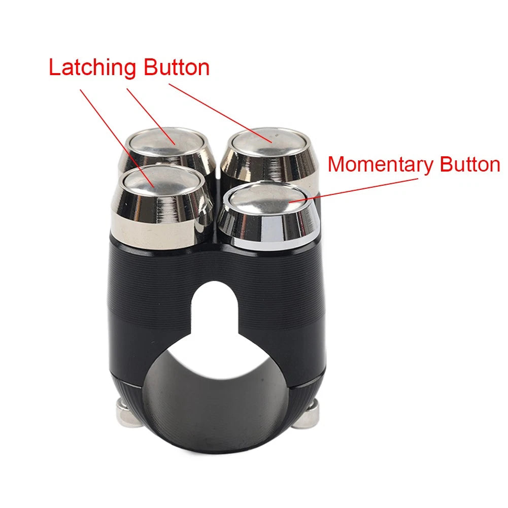1" Handlebar Horn Turn Signal Light Control Switch Fit Harley Bobber Chrome