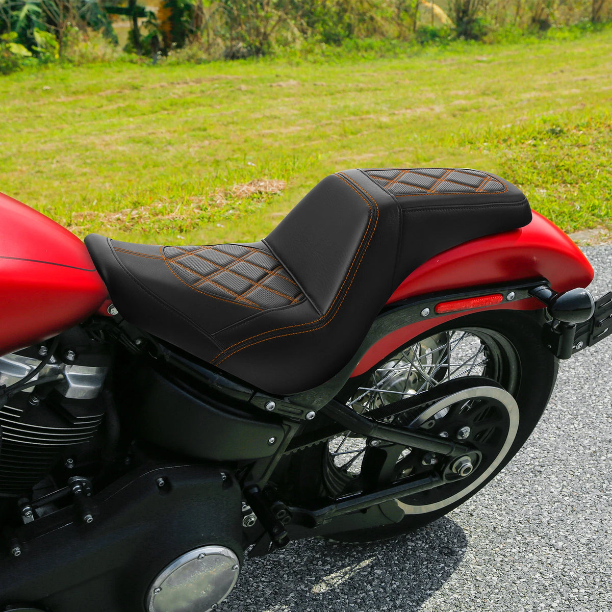 Driver Passenger Gel Seat For Harley Softail Standard Street Bob FXBB 2018-Up US