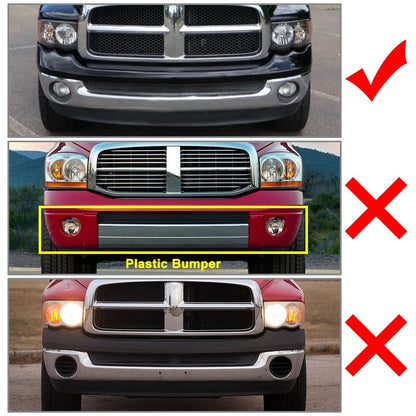 2pcs Front Bumper Fog Light Bezel Cover For Dodge Ram 1500 2500 3500 2002-2008