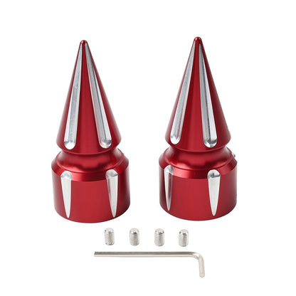 Front Axle Cap Nut Cover 3.6" For Harley Softail 07+ Dyna 08+ Street Glide Red
