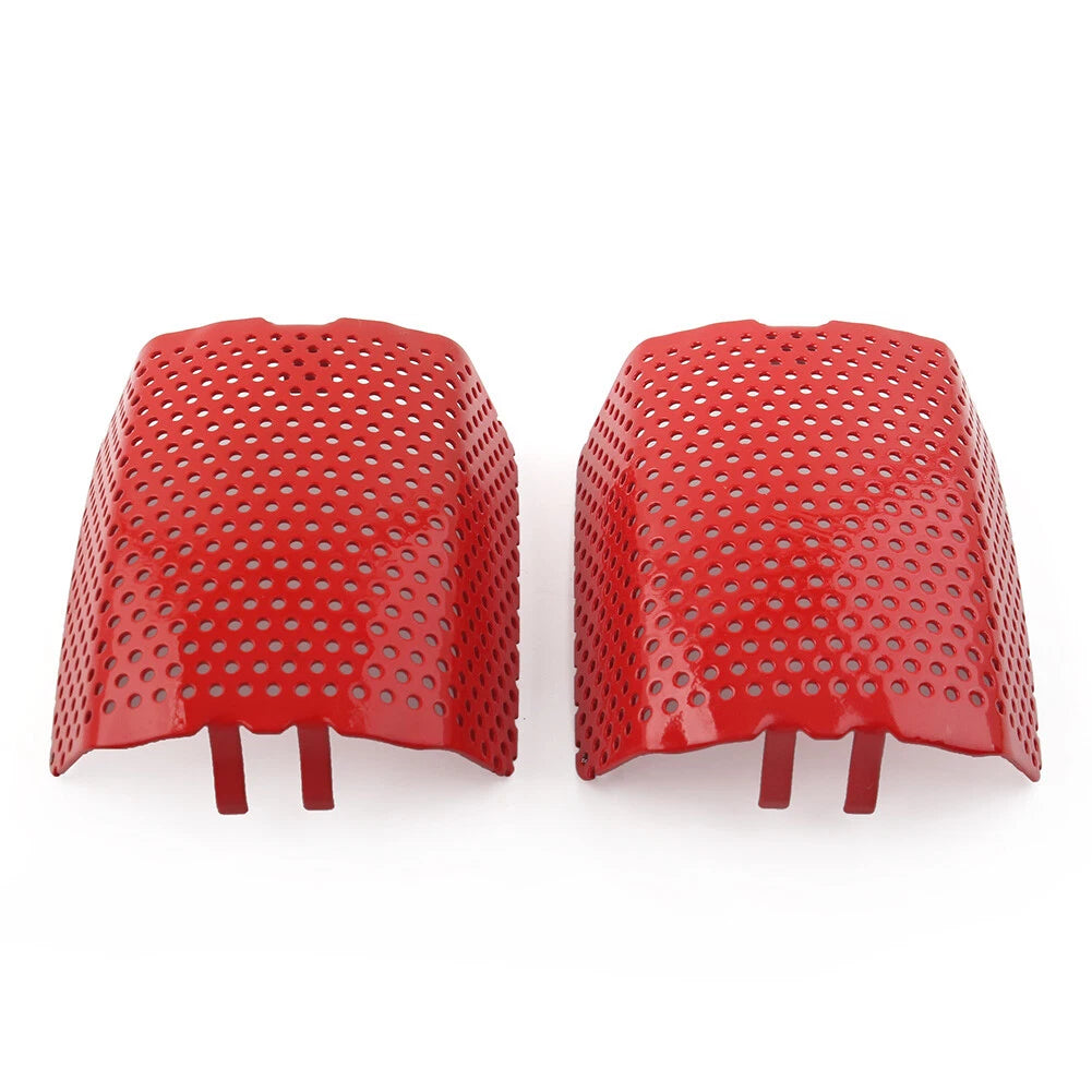 2Pcs Steel Front Caliper Screen Inserts Red For Harley V-Rod & Touring 2006-2019