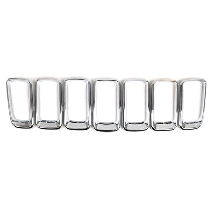 Front Grille Insert Cover Frame Grille Molding Chrome For Jeep Compass 2011-2017