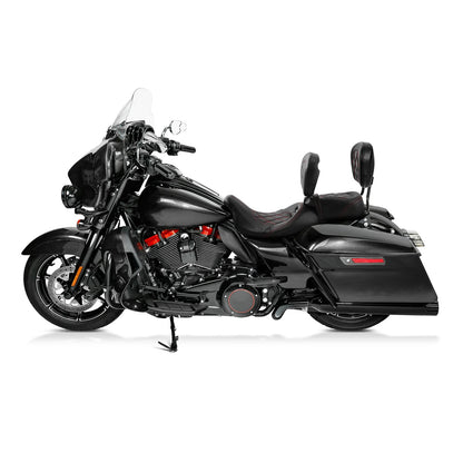 Driver & Passenger Seats Backrest Fit For Harley Electra Glide 2009-23 Black Red