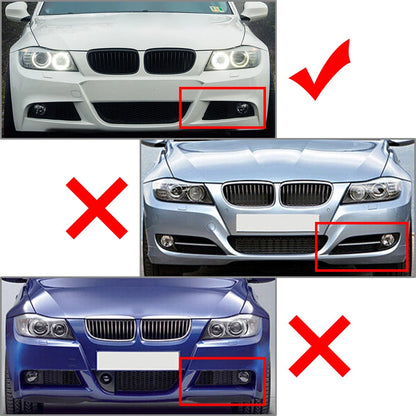 Front Bumper Lip Corner Splitters For BMW E90 E91 LCI M-Tech 2009-13 Gloss Black