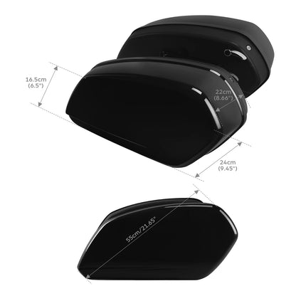 Gloss Black Saddlebags LED Brake Turn Light For Harley Low Rider ST FXLRST 22-24