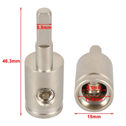 2x 4 Gauge To 8 Gauge Car Audio Amp Input Reducer Adapter Terminal Block Fit Car
