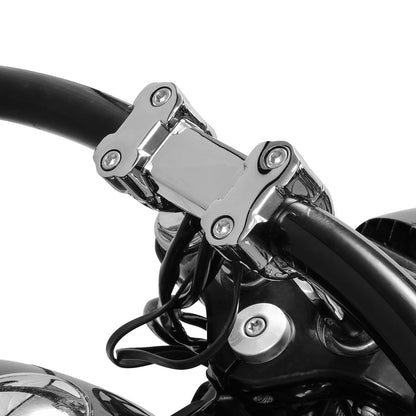 4" Handlebar 1.25" Bar Riser Fit For Harley Dyna Low Rider Super Glide Softail