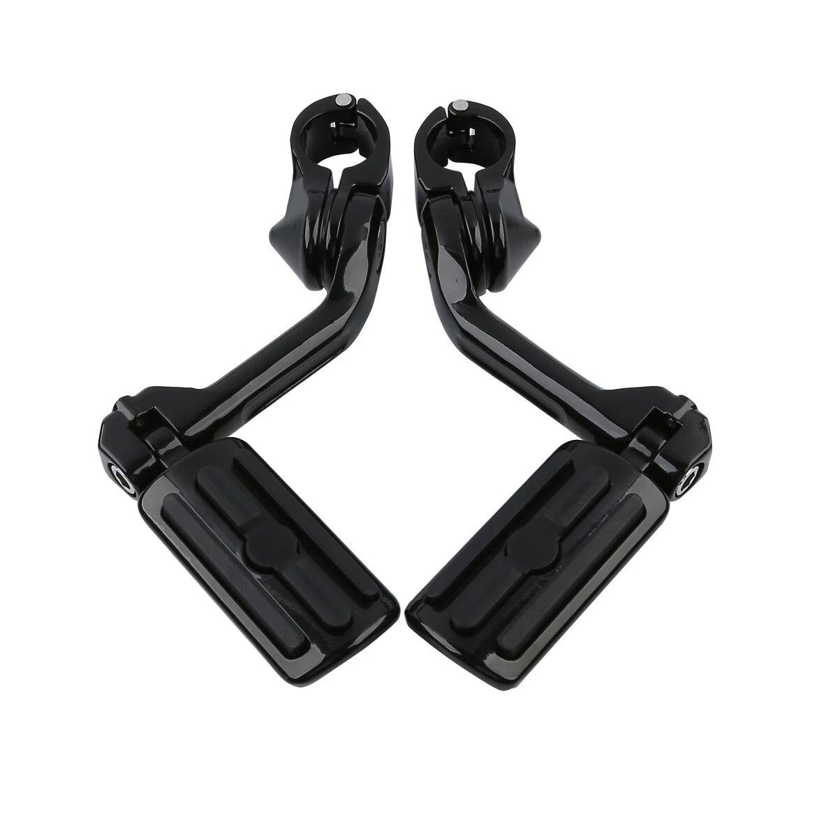Mustache Engine Guard Crash Bar & Foot Pegs Clamps Fit For Harley Softail 00-17