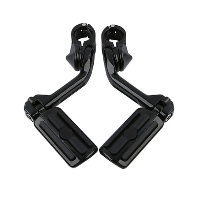 Mustache Engine Guard Crash Bar & Foot Pegs Clamps Fit For Harley Softail 00-17