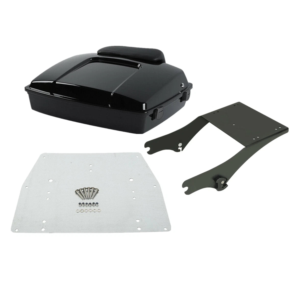 Razor Trunk Backrest Rack & Plate Fit For Harley Touring Glide 97-08