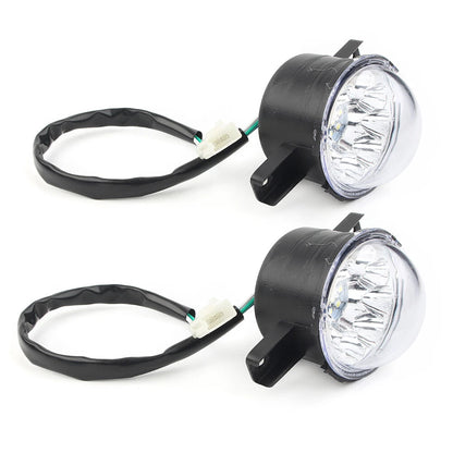 LED Headlight Lamp 3 wires For ATV Quad 110 125CC Taotao Coolster Gokart Pair US