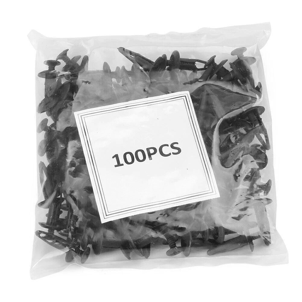 100pcs Car Body Push Pin Rivet Retainer Fastener Bumper Clip For Ford US