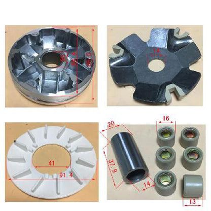 Clutch Variator Roller Fan For GY6 49cc 50cc Scooter Moped ATV GO KART