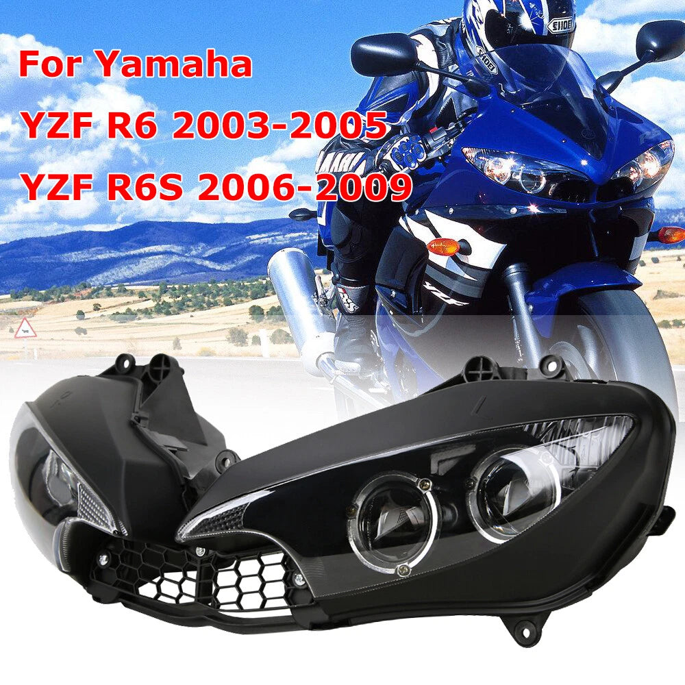 YZF R6 Headlight For Yamaha 2003-2005 Front Headlamp Assembly YZF R6S 2006-2009