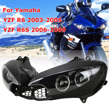 YZF R6 Headlight For Yamaha 2003-2005 Front Headlamp Assembly YZF R6S 2006-2009