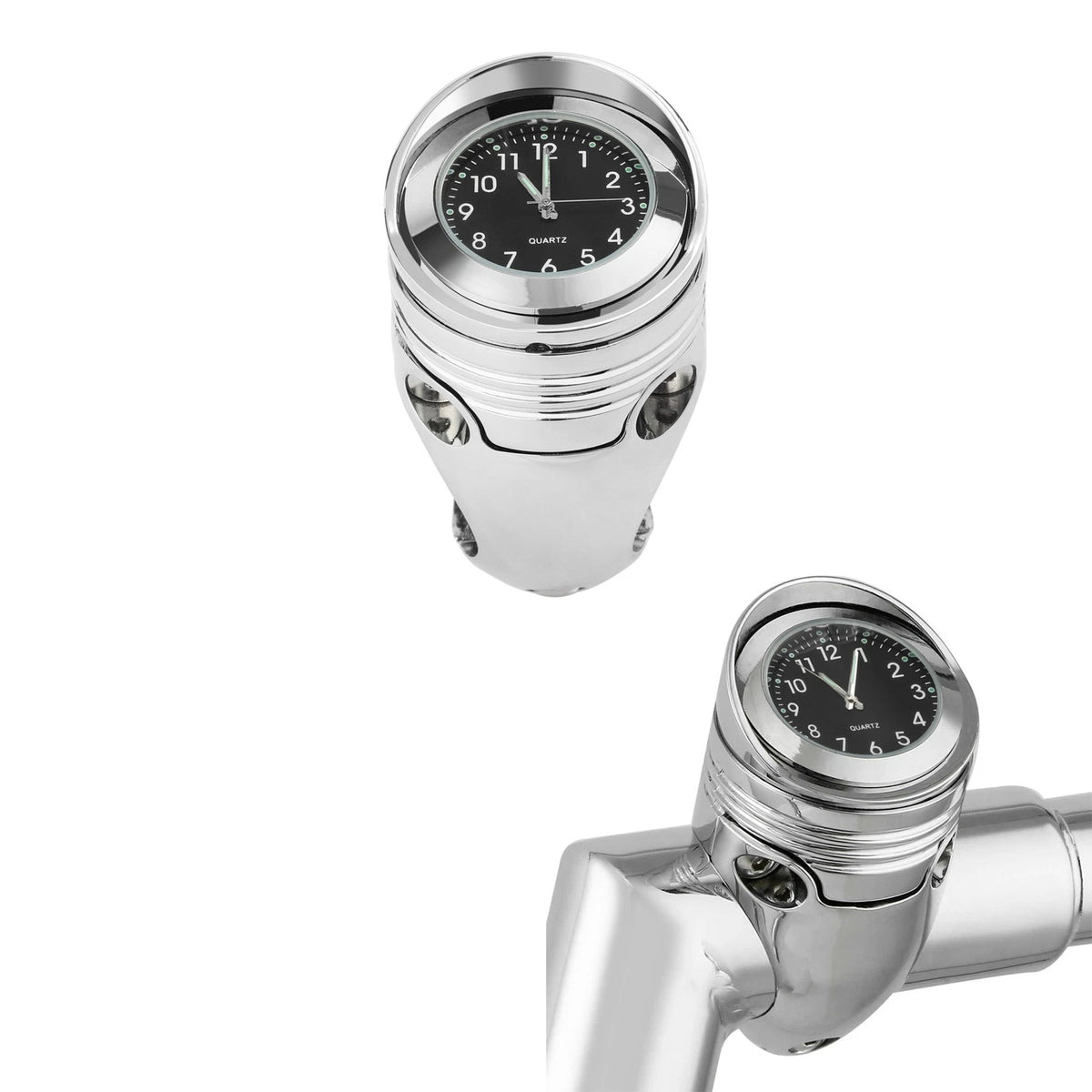 Universal 1 1/4" Front Handlebar Clock Mount For Harley Custom Cruiser Chopper