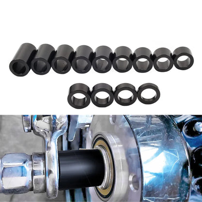Black Wheel Axle Spacer Kit ID 3/4" OD 1 1/8" For Harley Softail Dyna Road King