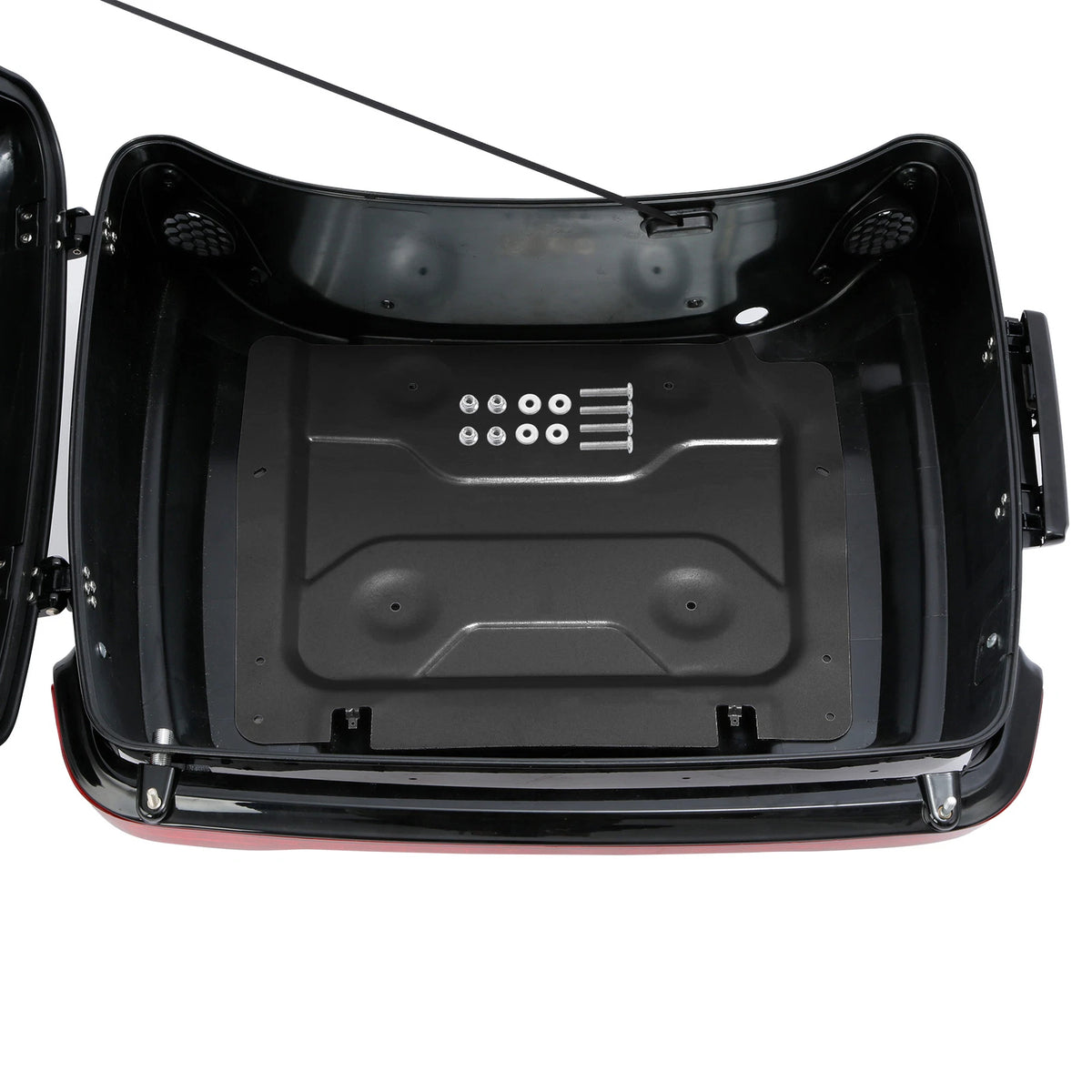 Black Trunk Metal Base Plate Fit For Harley Touring Road Glide King 2014-Up 2015