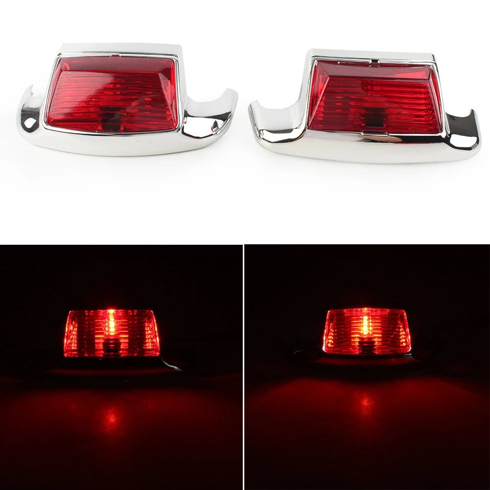 Fender Tip Light Front & Rear For Harley Davidson FLHT FLT FLHS FLHR Red Lens US