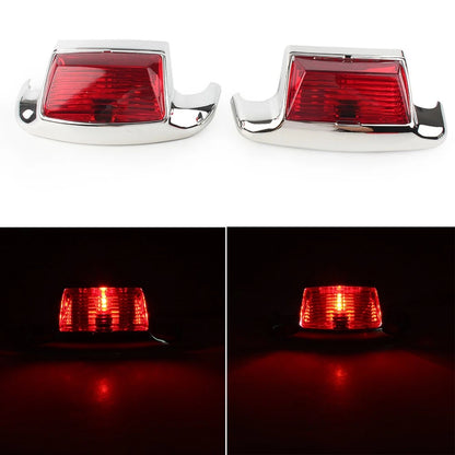 Fender Tip Light Front & Rear For Harley Davidson FLHT FLT FLHS FLHR Red Lens US