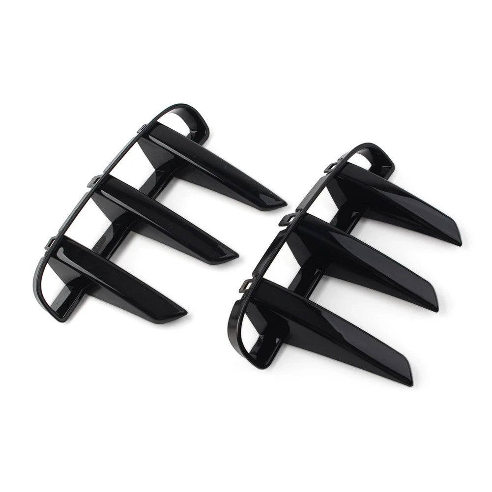1 Pair Glossy Black Front Bumper Grille Cover For Land Rover Discovery 5 2021-22