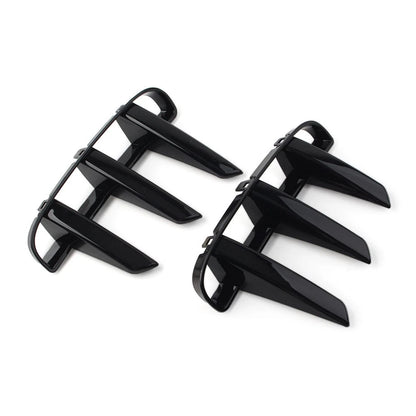 1 Pair Glossy Black Front Bumper Grille Cover For Land Rover Discovery 5 2021-22