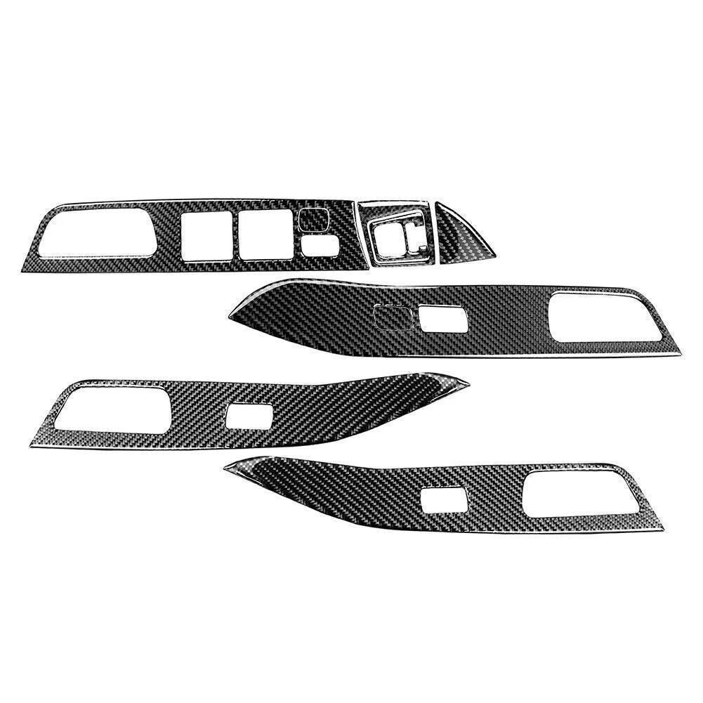 9 Pcs Window Lift Switch Panel Cover Fit Mitsubishi Lancer EVO X MR 2008-2015 14