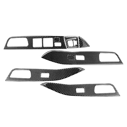 9 Pcs Window Lift Switch Panel Cover Fit Mitsubishi Lancer EVO X MR 2008-2015 14