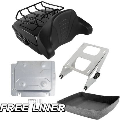 Chopped Trunk Pad Mount Rack Base Plate For Harley Touring Road King Glide 14-Up