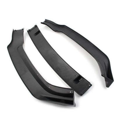 US 3pcs/set Front Bumper Lip Spoiler Kit For Audi A4 2017-2018 Glossy Black