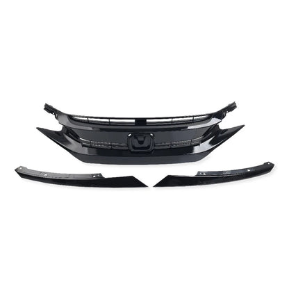 Front Grille Upper Grill Hood Eyelid For Honda Civic Coupe Sedan 2016-2018 2017