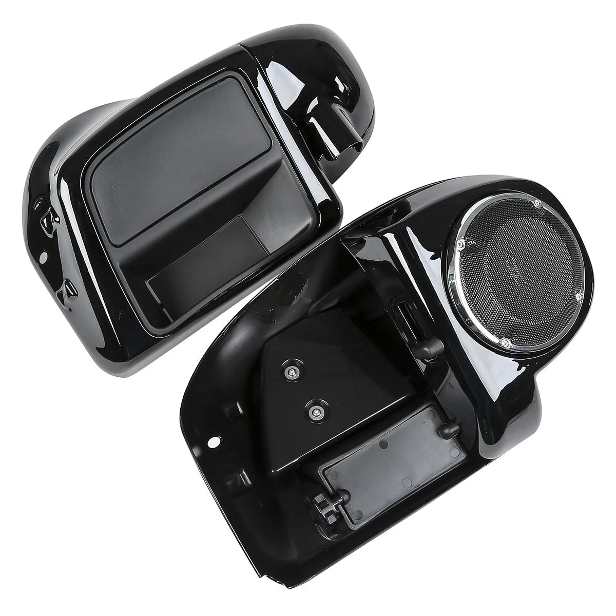 Lower Vented Fairings Speakers & Engine Guard Fit For Harley Touring 14-24 Black