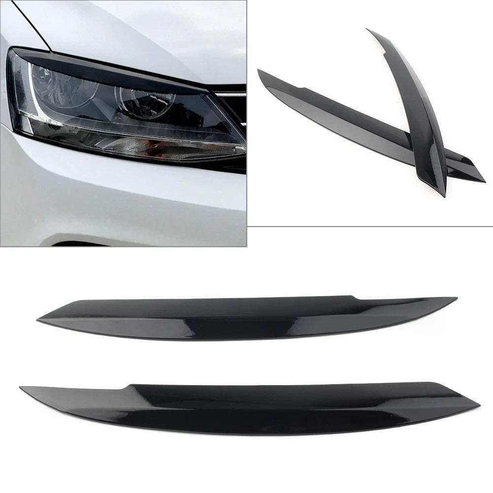Headlight Eyelid Cover Eyebrow Trim For VW Jetta MK6 Sagitar NCS 2010-2018 17 US