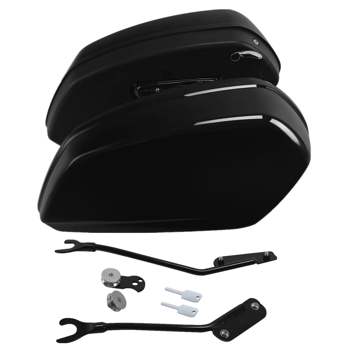 Gloss Black Saddlebags LED Brake Turn Light For Harley Low Rider ST FXLRST 22-24