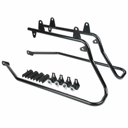 4" Stretched Hard Saddlebags &Conversion Brackets Fit For Harley Fatboy 1984-17