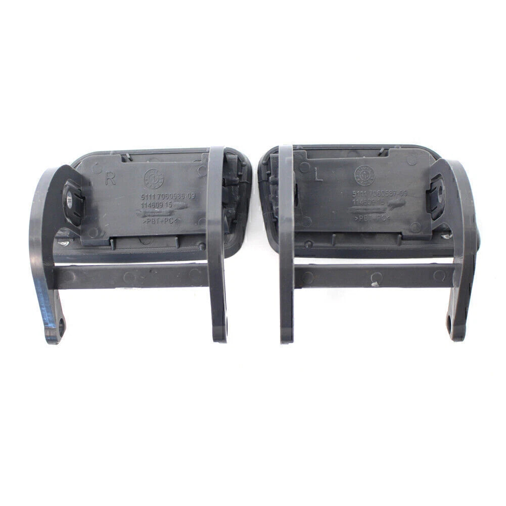 Bumper Headlight Headlamp Washer Cap Cover For BMW E60 5 Series 2004-2010 Pair