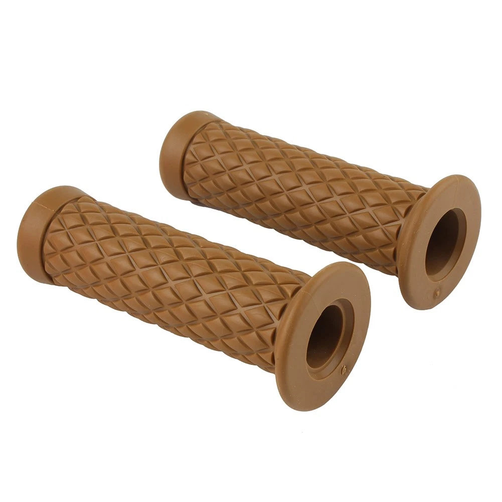 Motor Handlebar Grips Left&Right For Motorcycle With 7/8" 22mm Handlebar Coffee
