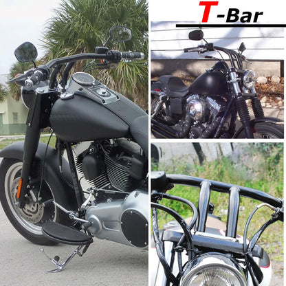 1 1/4'' 8" Rise T-Bars Handlebar For Harley Sportster XL 883 1200 Dyna Drag Bar