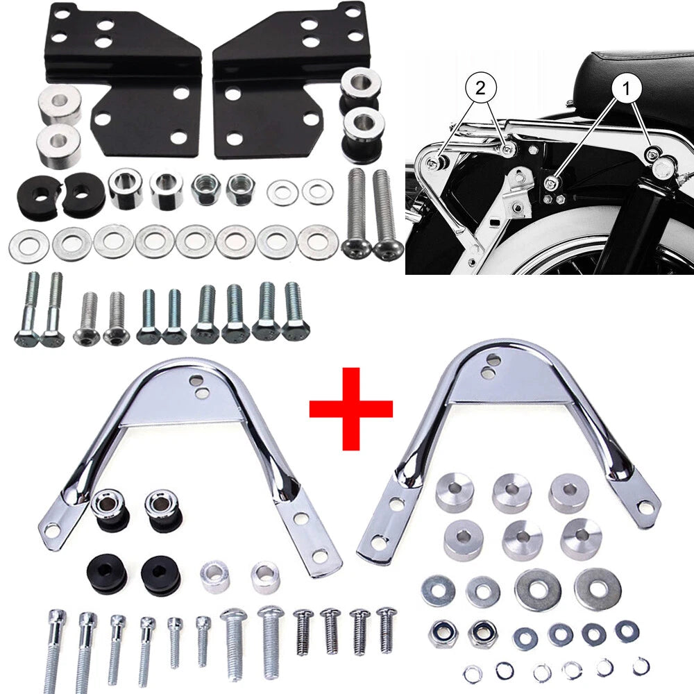 Detachable Sissy Bar Tour Pack Rack Docking Hardware For Harley Touring 1997-08
