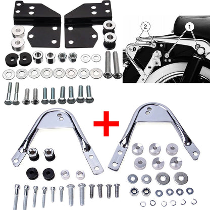 Detachable Sissy Bar Tour Pack Rack Docking Hardware For Harley Touring 1997-08
