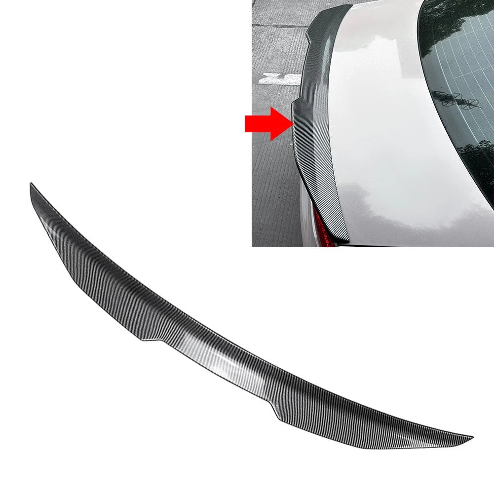 Carbon Fiber Look Rear Trunk Spoiler Wing For Audi A4 B8.5 S4 Sedan 2013-16