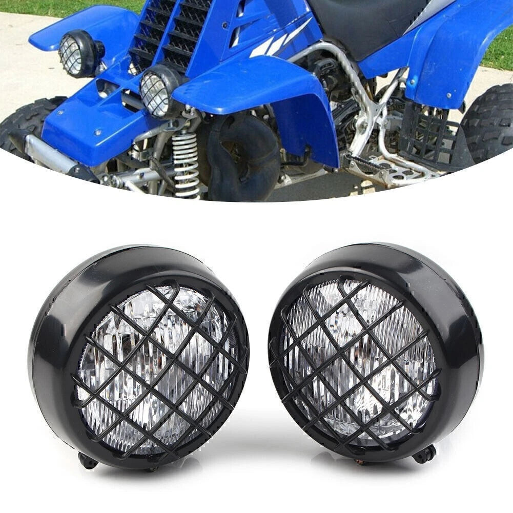 1Pair Lens Grill Headlight Lamp For Yamaha Banshee 1987-2006 2005 ATV 4 Wheel US