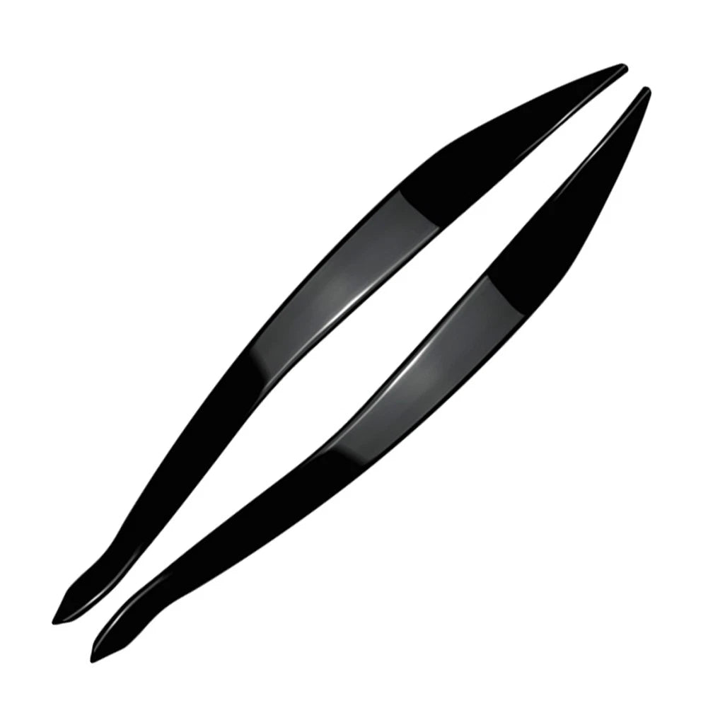 Front Headlight Eyelids Eyebrow Cover For BMW 5 Series F10 F11 2015-2017 Black