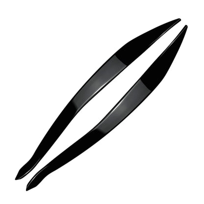 Front Headlight Eyelids Eyebrow Cover For BMW 5 Series F10 F11 2015-2017 Black