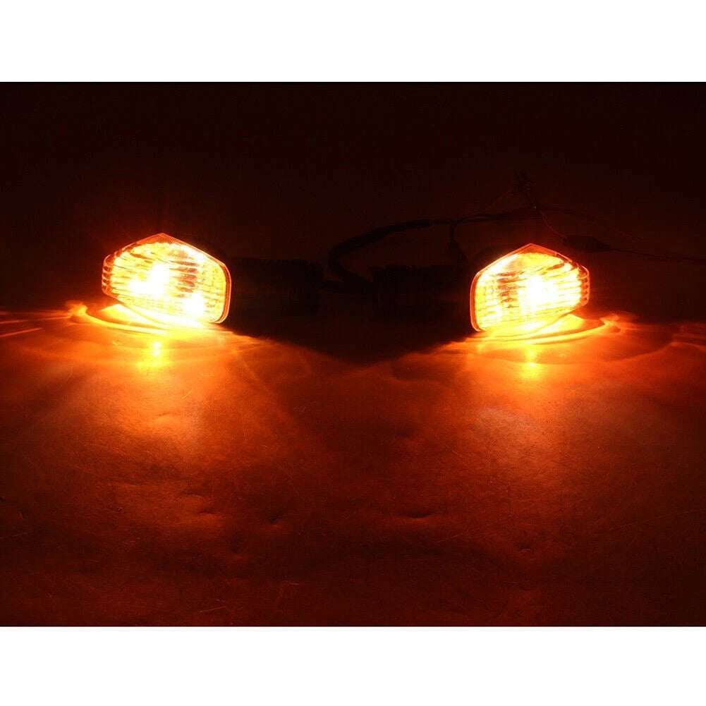 Turn Signal Indicator Lights Clear Fit Kawasaki Ninja ZX-6R ZX-10R Z750 Z1000
