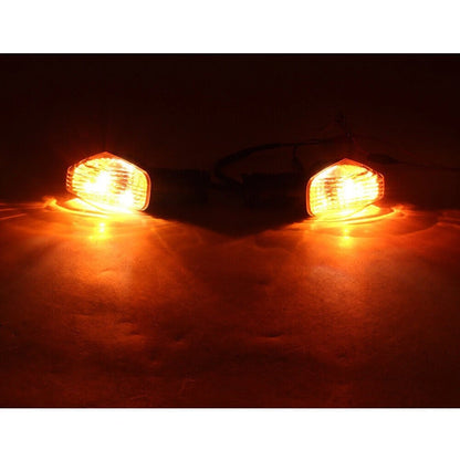 Turn Signal Indicator Lights Clear Fit Kawasaki Ninja ZX-6R ZX-10R Z750 Z1000