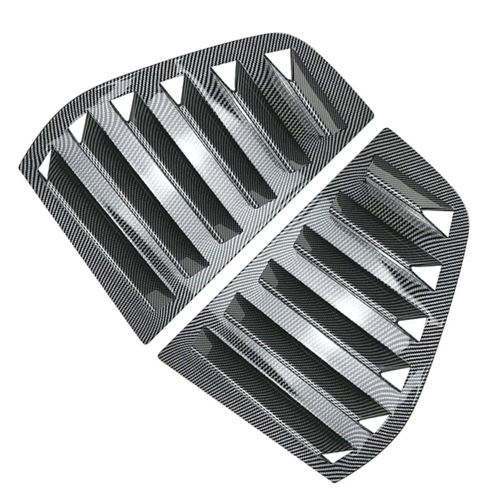 Carbon Fiber Look Rear Window Louver Shutter Cover For VW Golf MK5 2004-2008